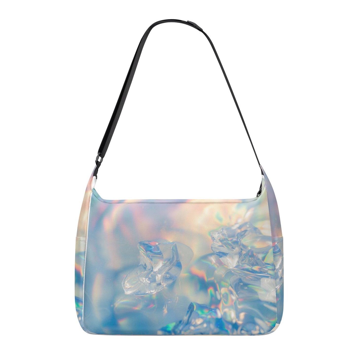 Iridescent Crystal Glow Shoulder Bag