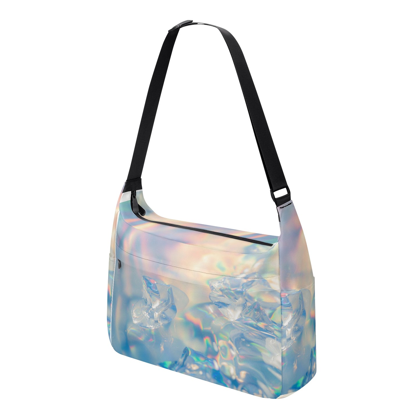 Iridescent Crystal Glow Shoulder Bag