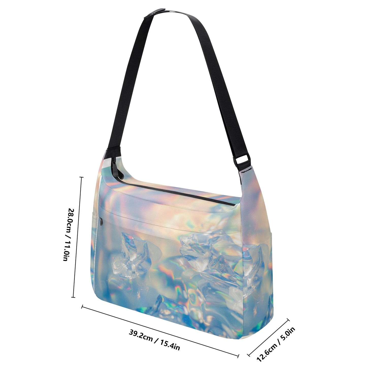 Iridescent Crystal Glow Shoulder Bag