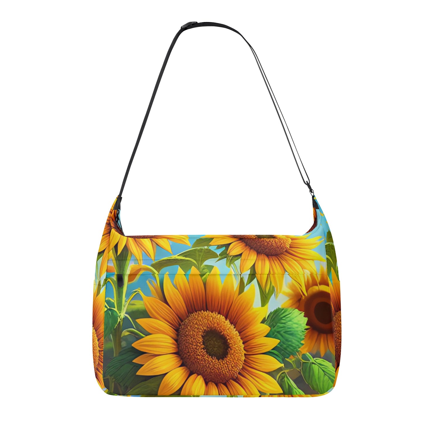 Golden Sunflower Fields Shoulder Bag