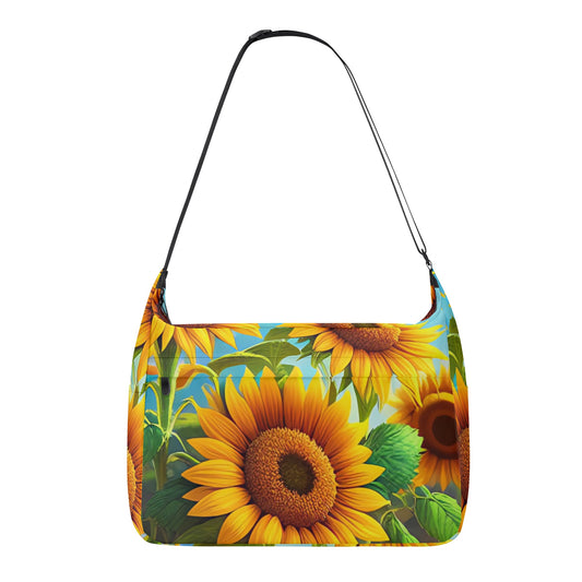 Golden Sunflower Fields Shoulder Bag