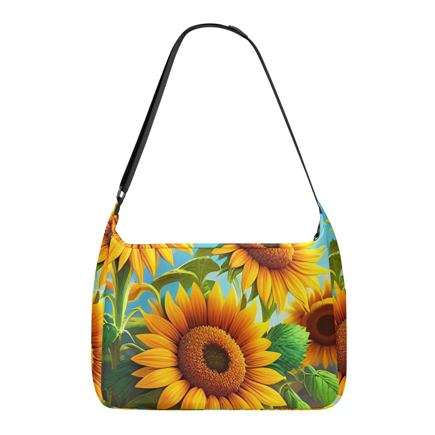 Golden Sunflower Fields Shoulder Bag