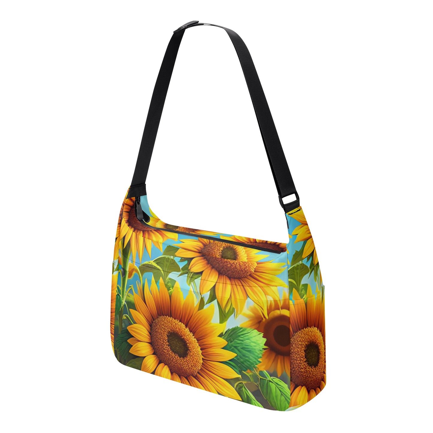 Golden Sunflower Fields Shoulder Bag