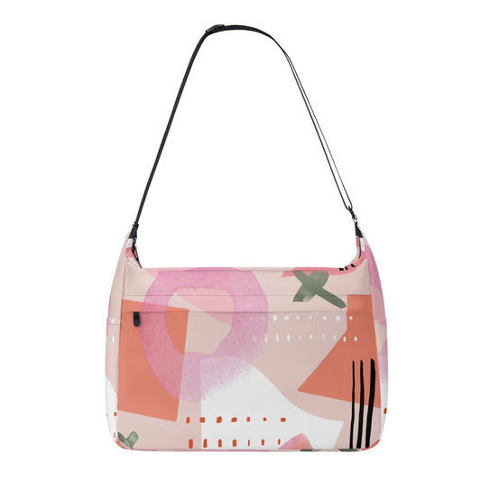 Modern Art Blush Abstract Shoulder Bag