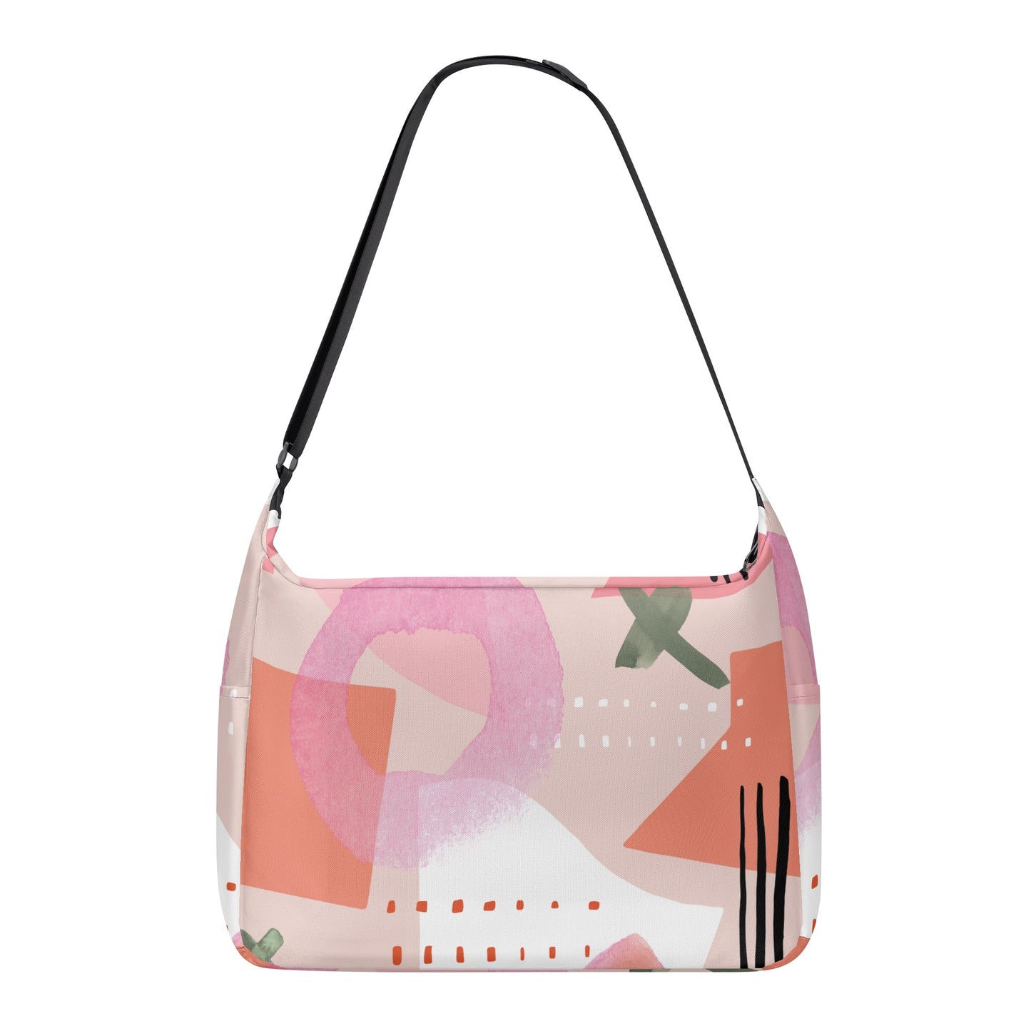 Modern Art Blush Abstract Shoulder Bag