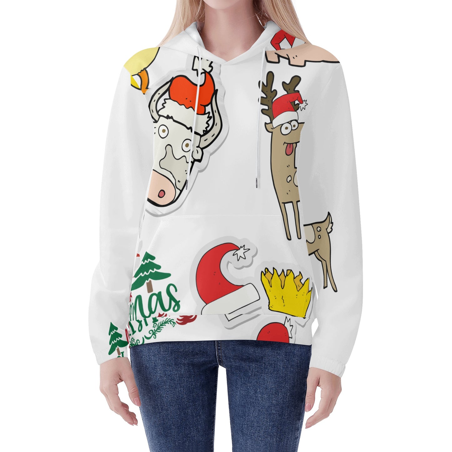 Festive Fun Christmas Cartoon Hoodie