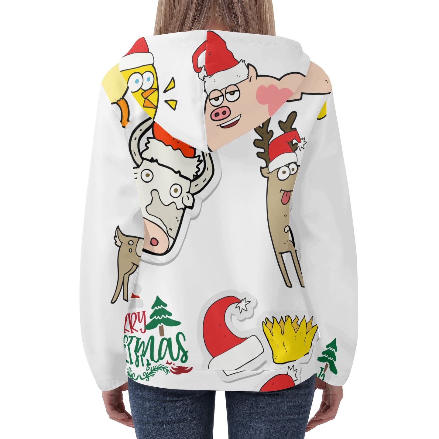 Festive Fun Christmas Cartoon Hoodie