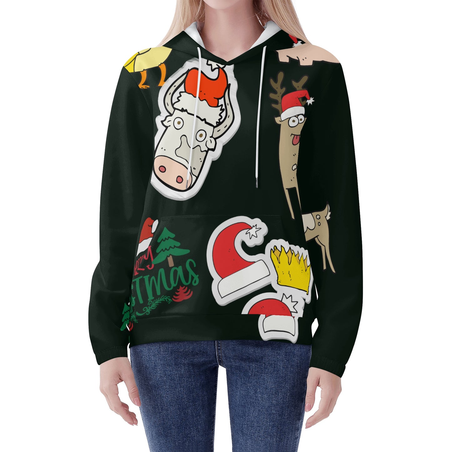 Festive Fun Christmas Cartoon Hoodie