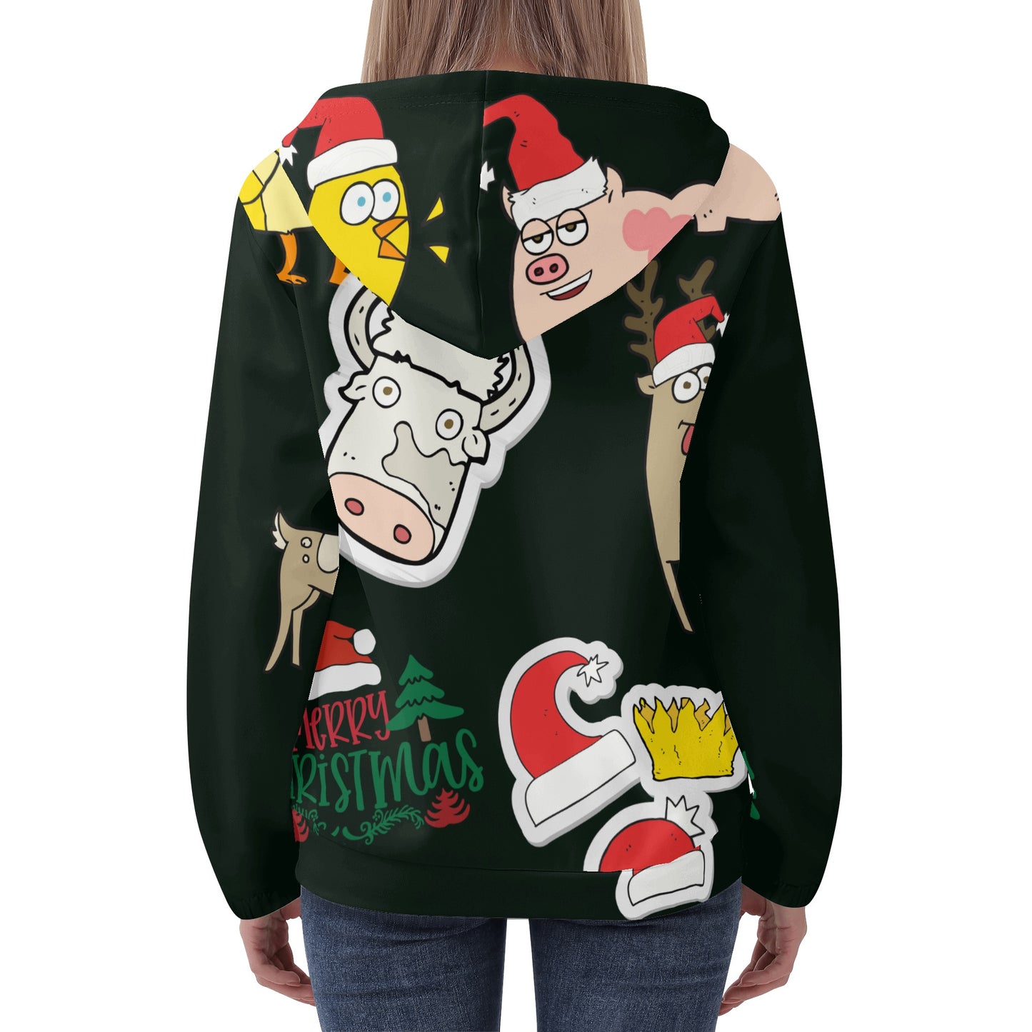 Festive Fun Christmas Cartoon Hoodie