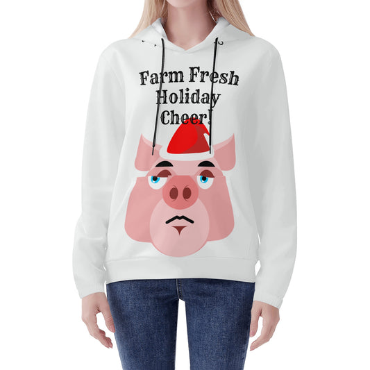 Farm Fresh Holiday Cheer Pig Hoodie