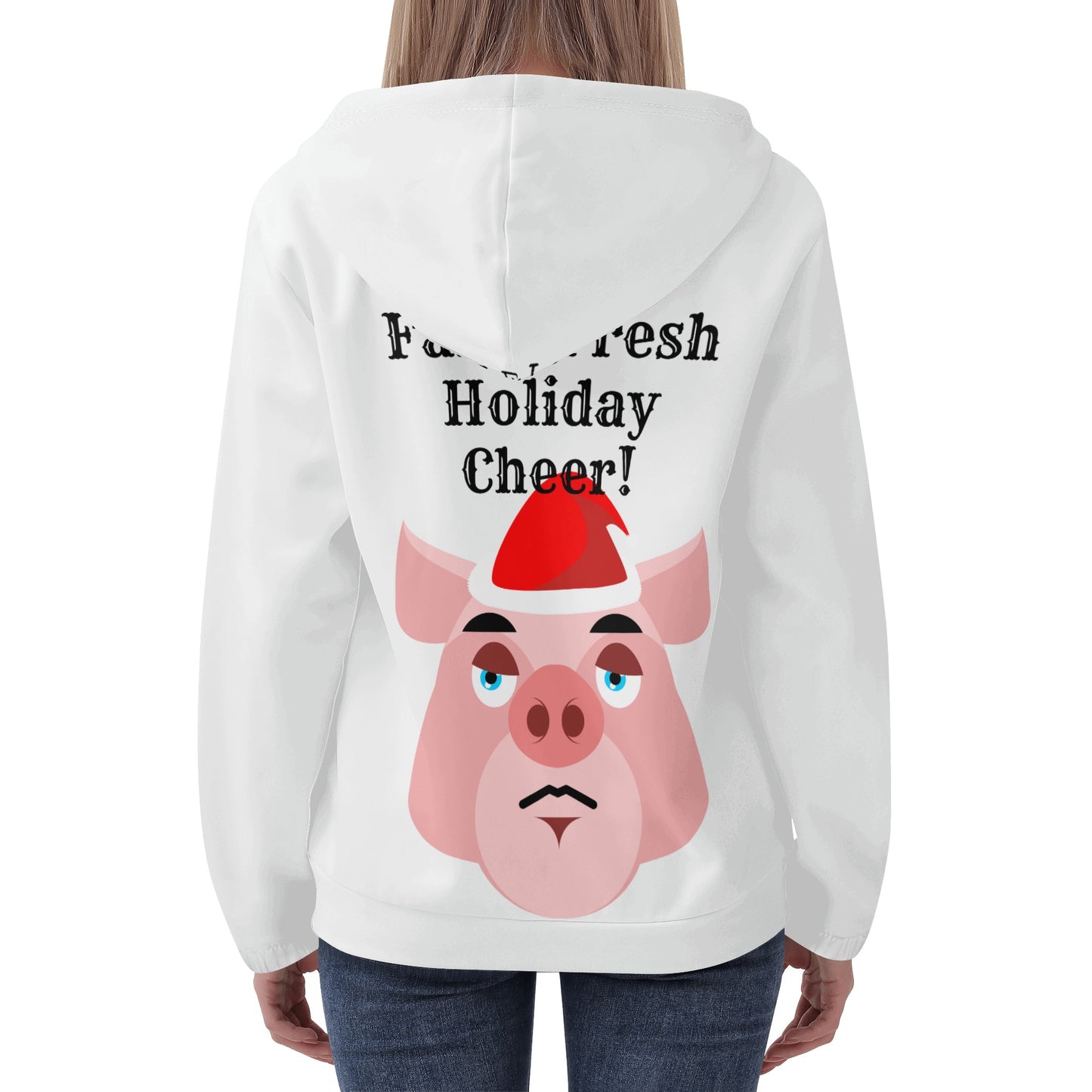 Farm Fresh Holiday Cheer Pig Hoodie