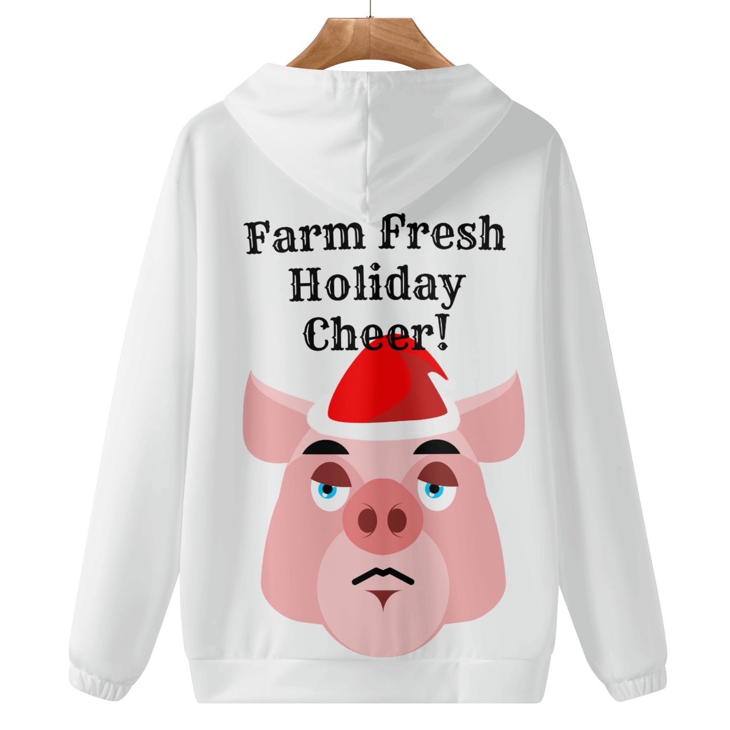 Farm Fresh Holiday Cheer Pig Hoodie