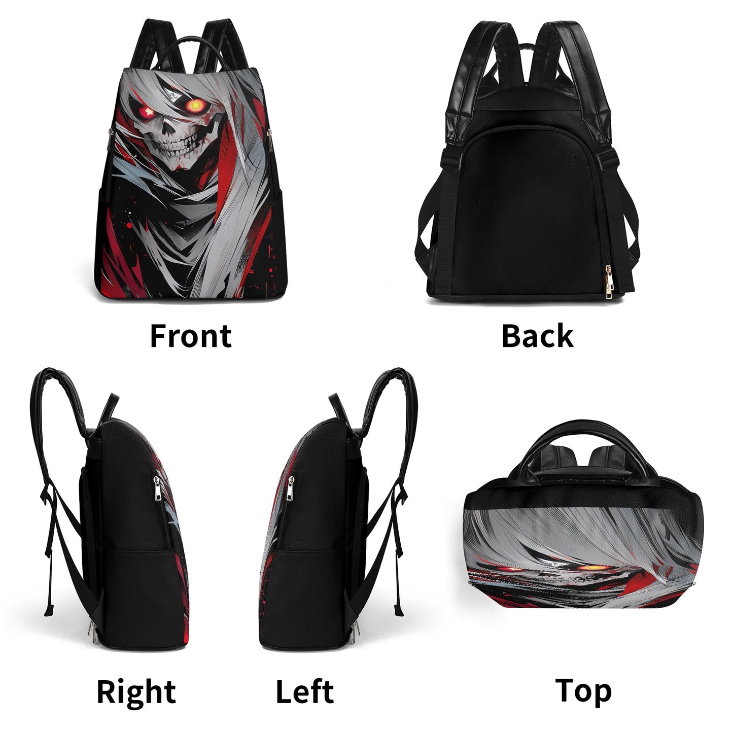 Red-Eyed Skull Anime Anti-theft Backpack