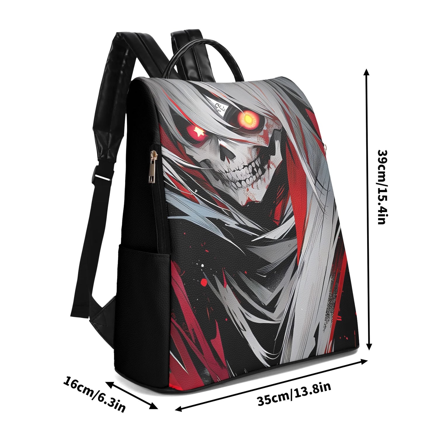 Red-Eyed Skull Anime Anti-theft Backpack