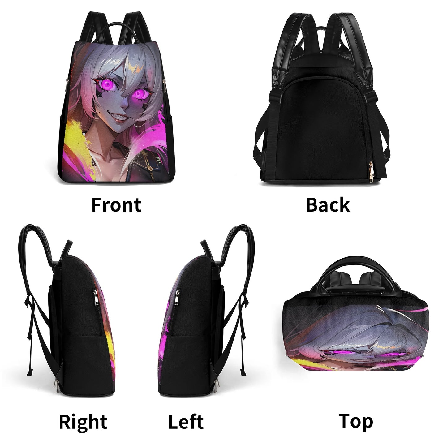 Anime Neon Eyes Anti-theft Backpack