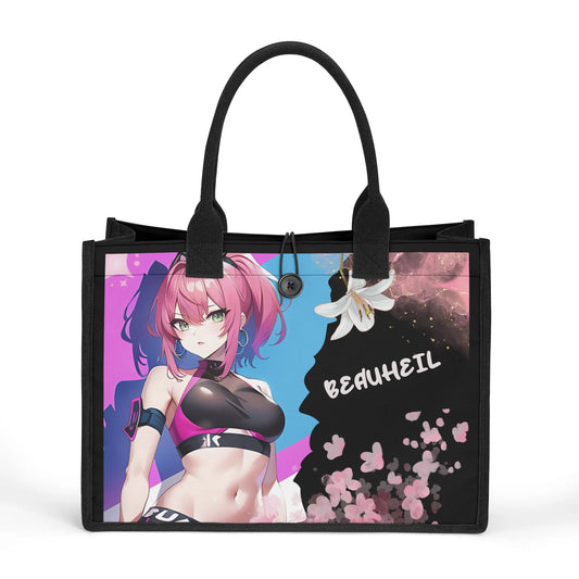 Beauheil Cherry Blossom Rebel Canvas Tote Bag（3 layers）