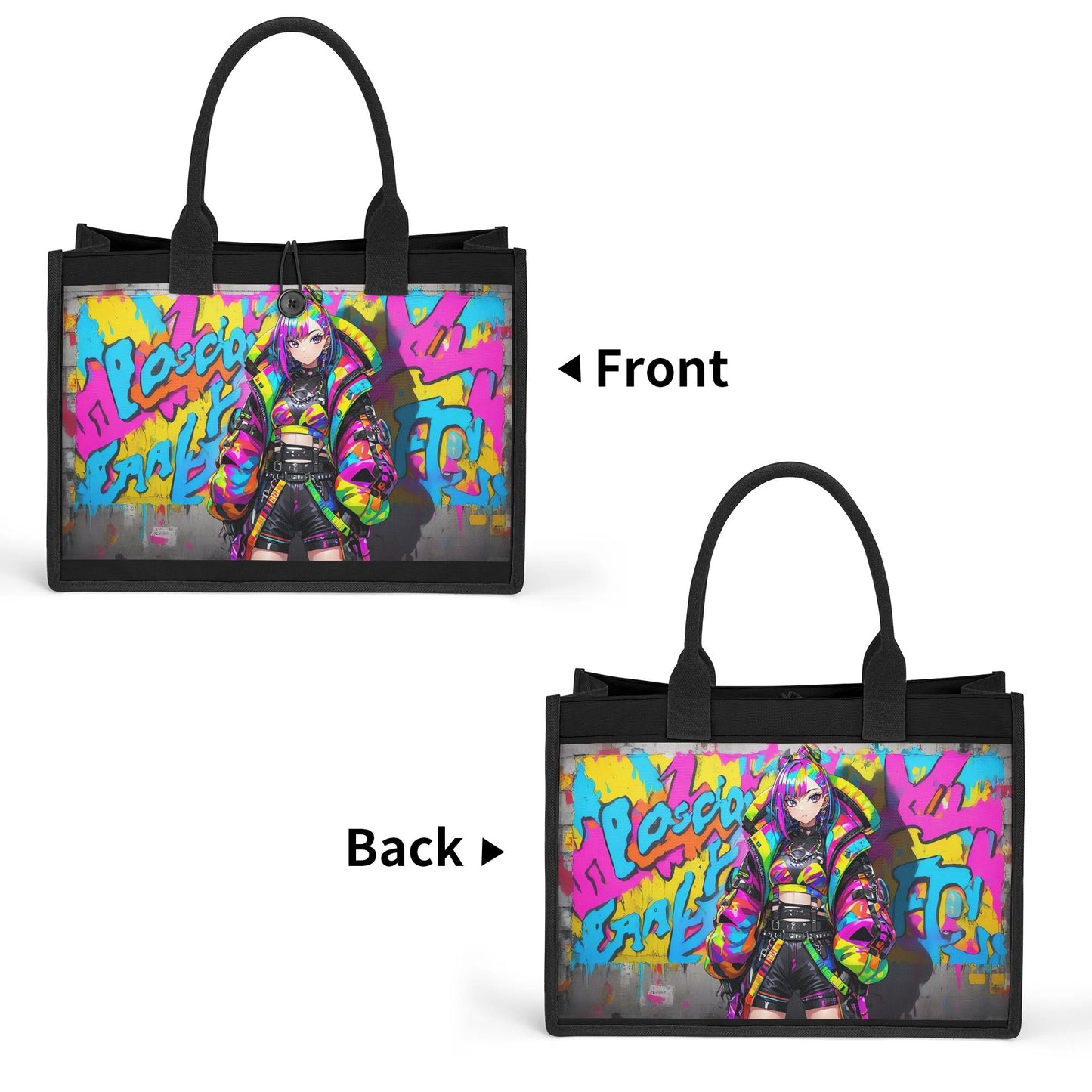 Beauheil Neon Warrior  Canvas Tote Bag（3 layers）