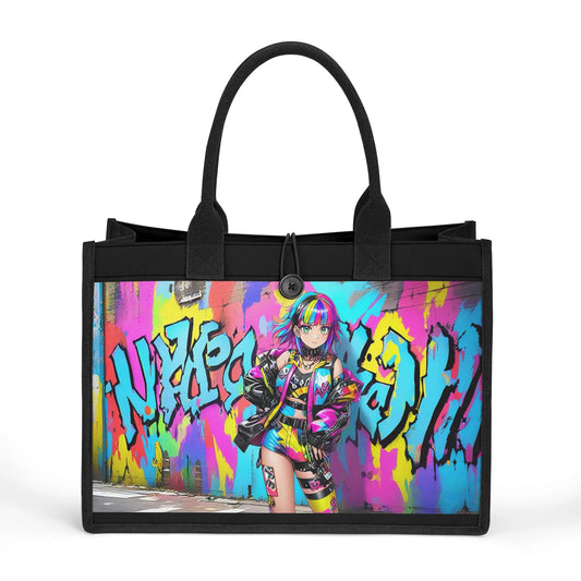 Beauheil Neon Rebel Canvas Tote Bag（3 layers）