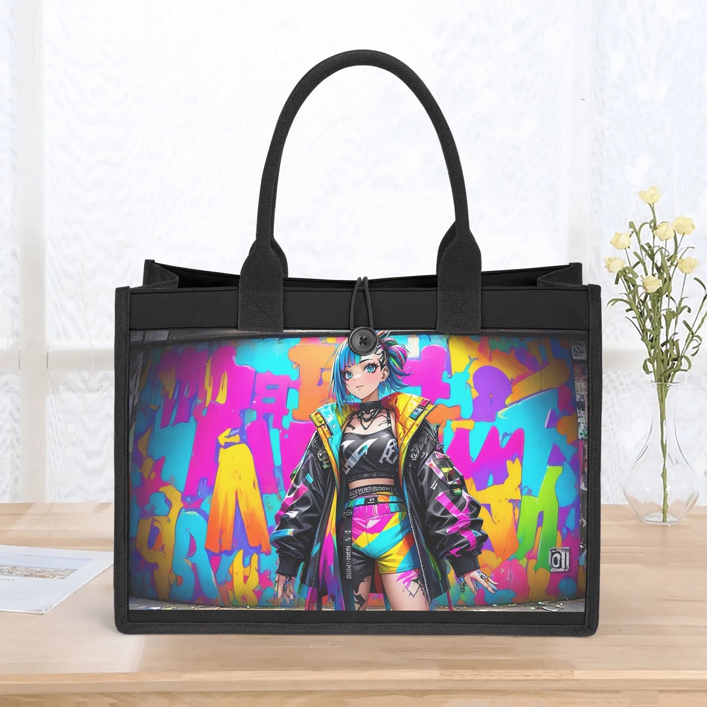 Beauheil Urban Neon Canvas Tote Bag（3 layers）