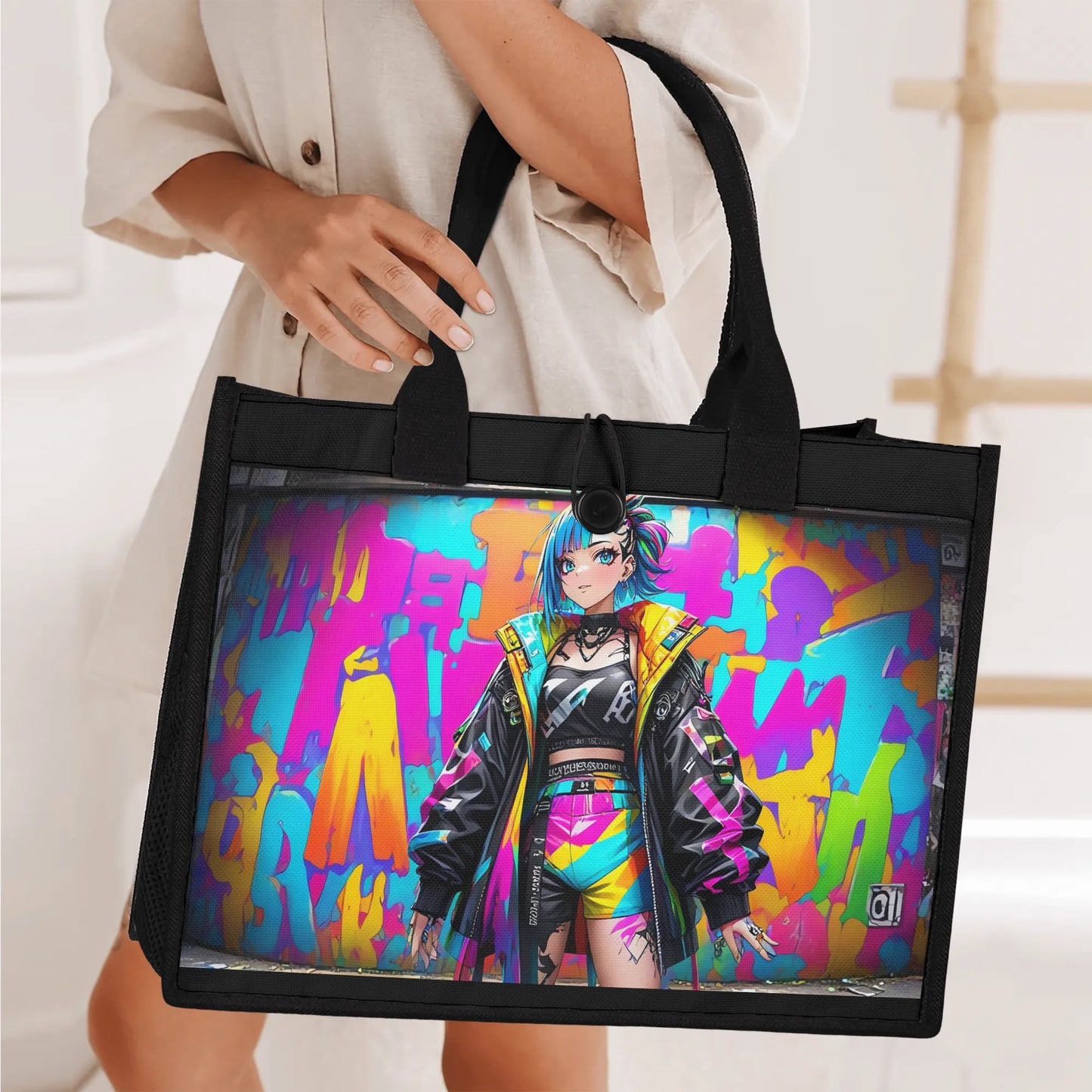 Beauheil Urban Neon Canvas Tote Bag（3 layers）