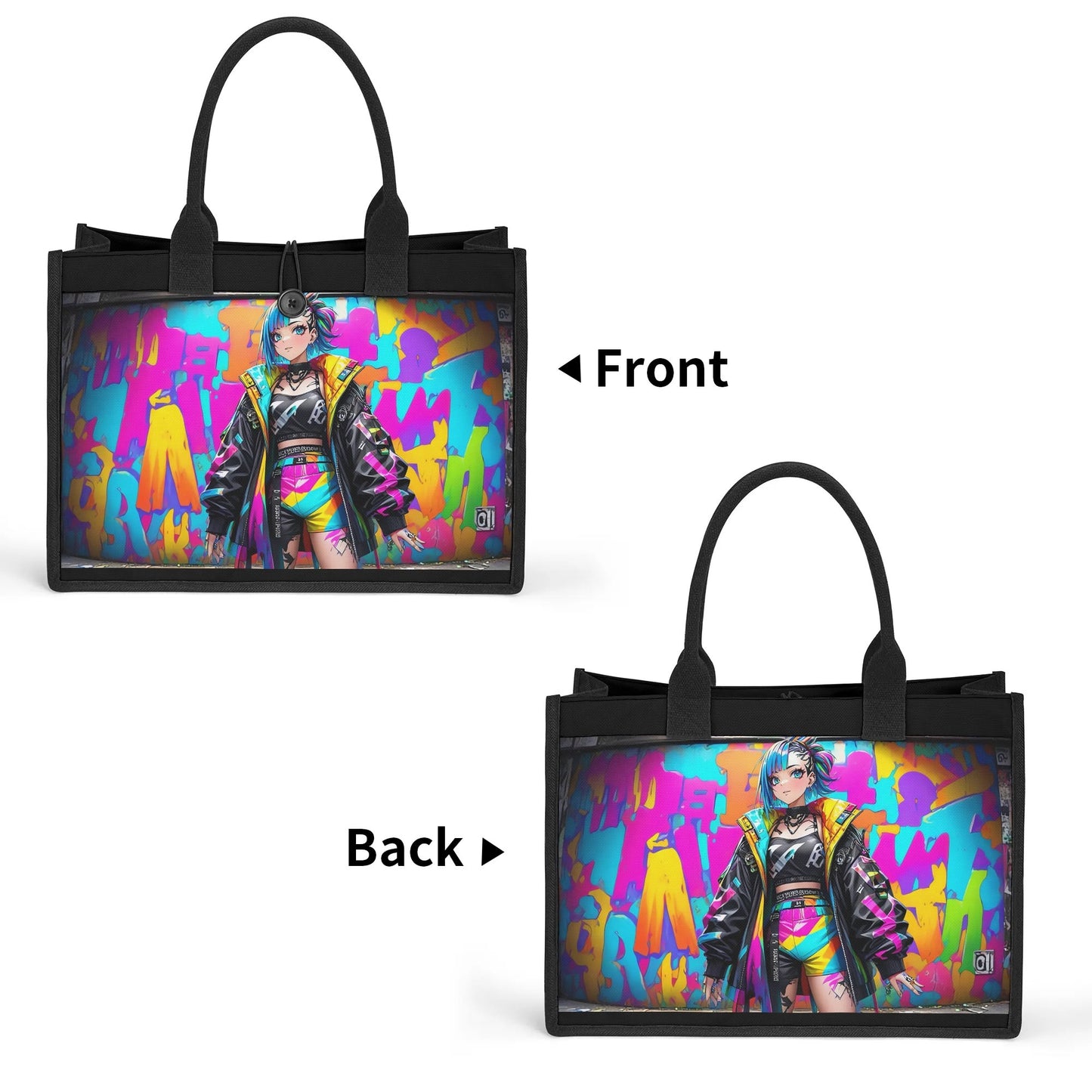 Beauheil Urban Neon Canvas Tote Bag（3 layers）