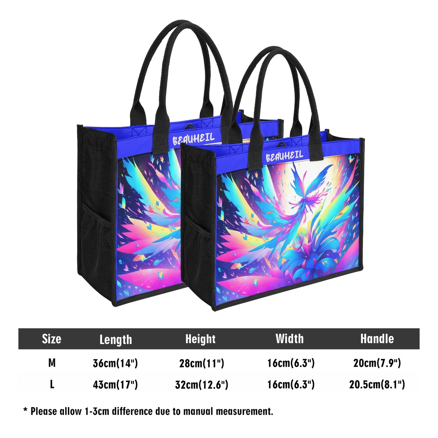 Beauheil Phoenix Dream Canvas Tote Bag（3 layers）