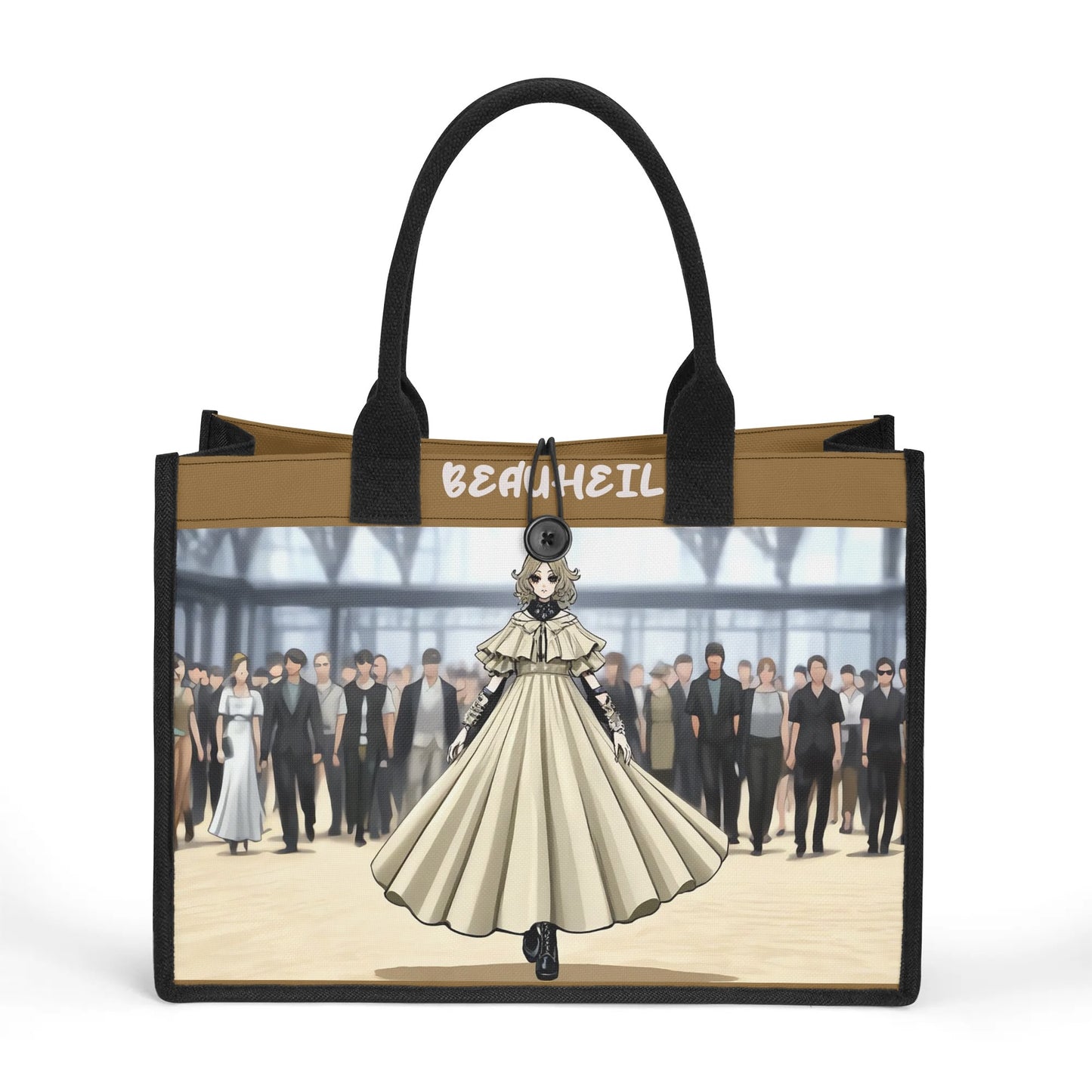 Beauheil Night Princes Canvas Tote Bag（3 layers）