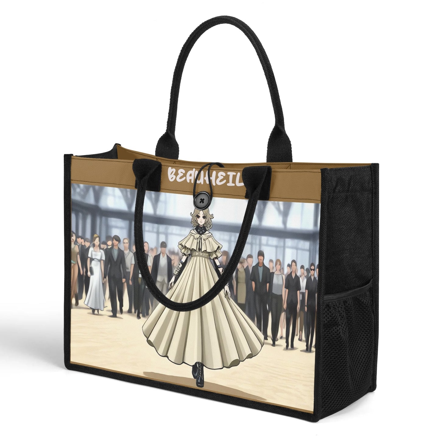 Beauheil Night Princes Canvas Tote Bag（3 layers）