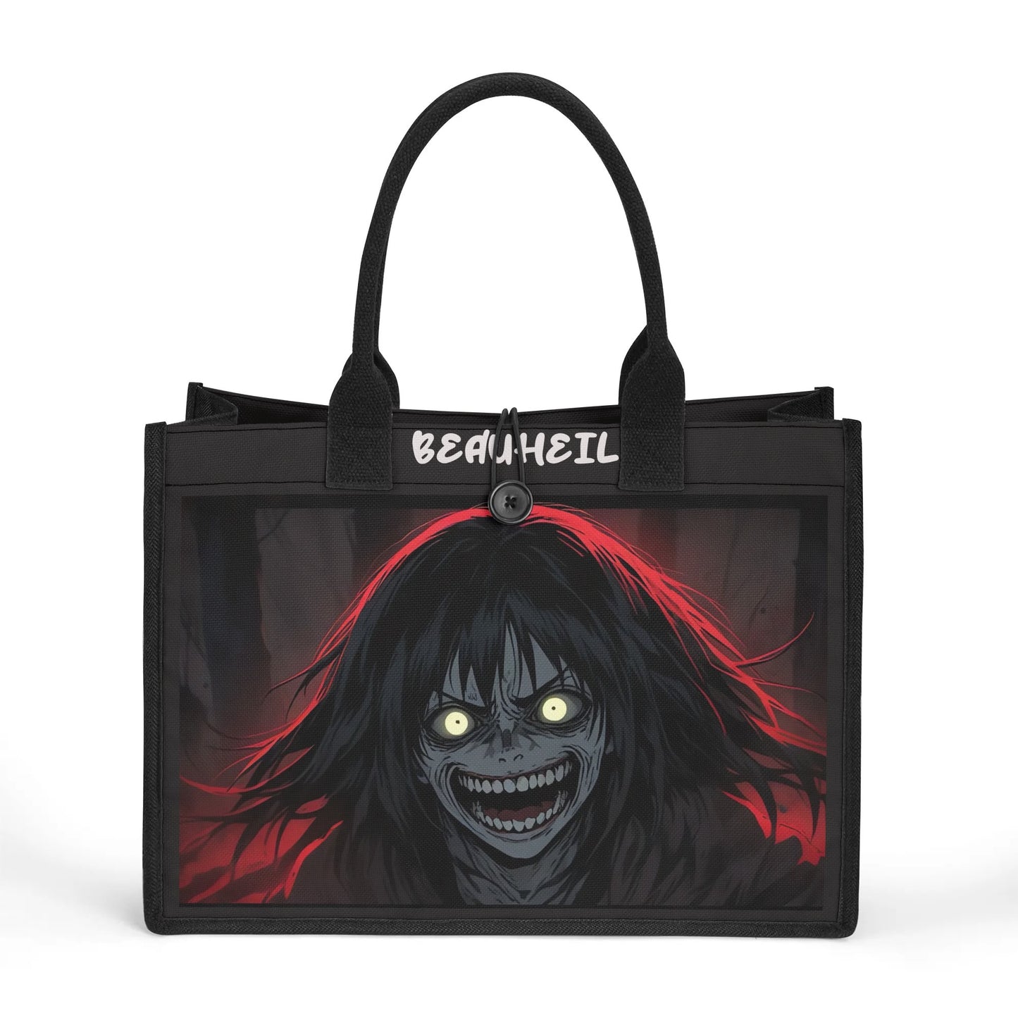 Beauheil Red Nightmare Canvas Tote Bag（3 layers）