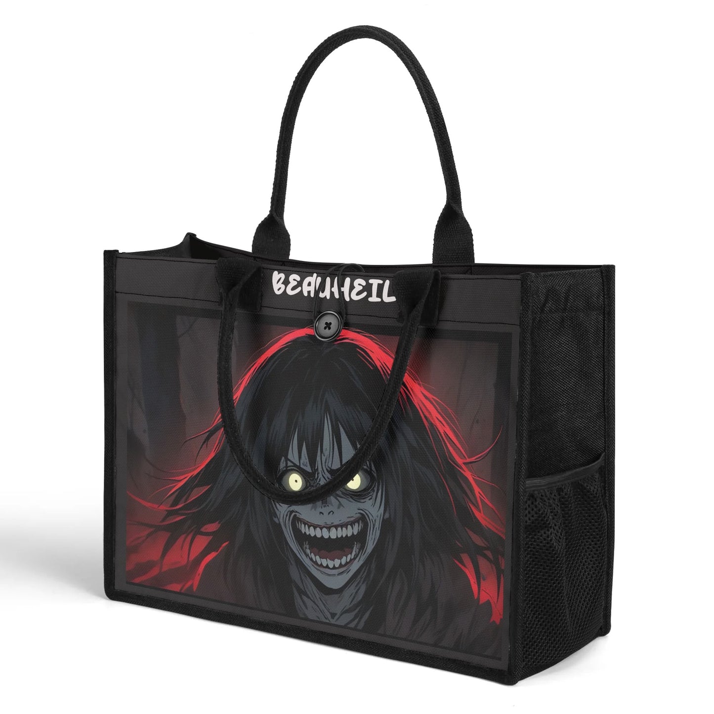 Beauheil Red Nightmare Canvas Tote Bag（3 layers）