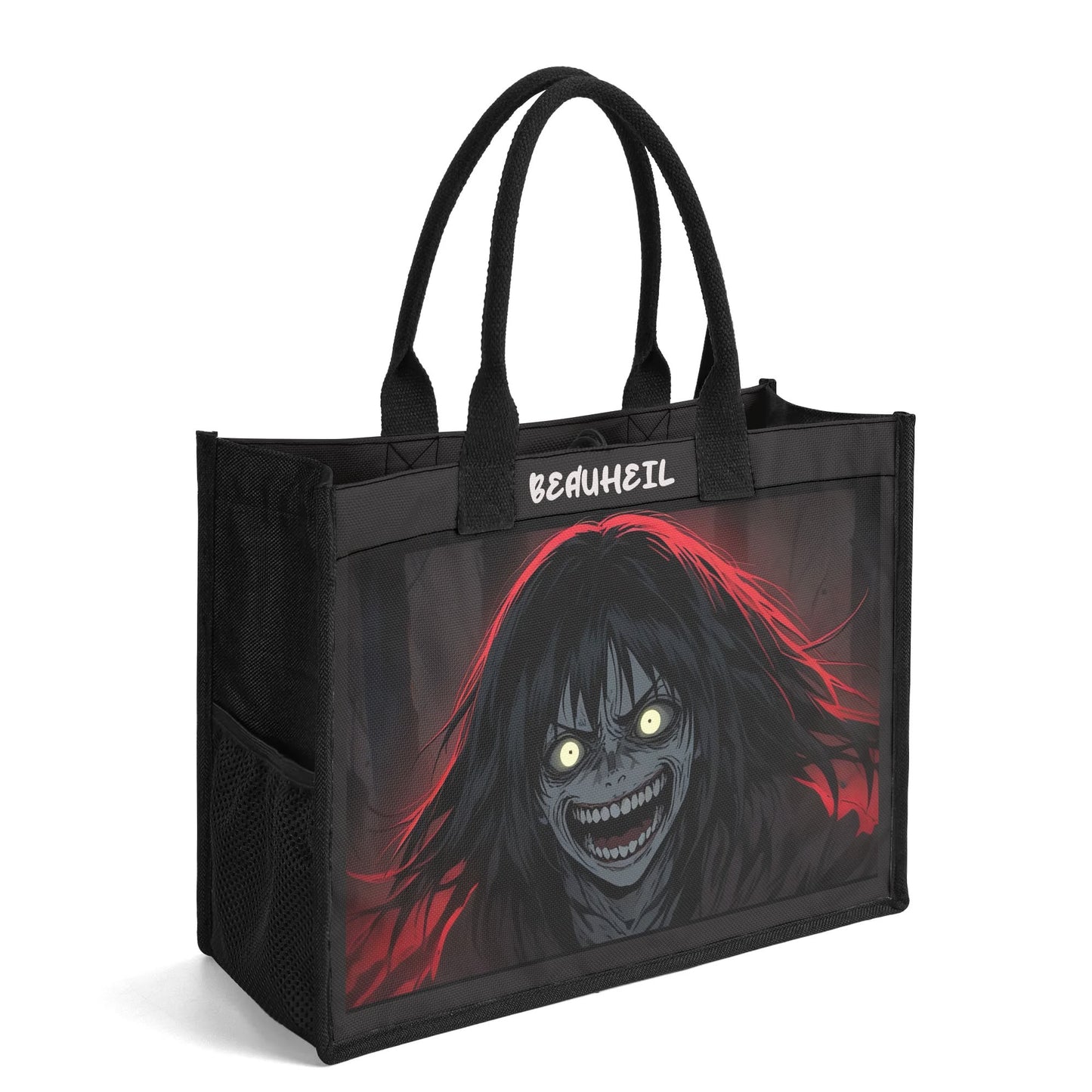 Beauheil Red Nightmare Canvas Tote Bag（3 layers）