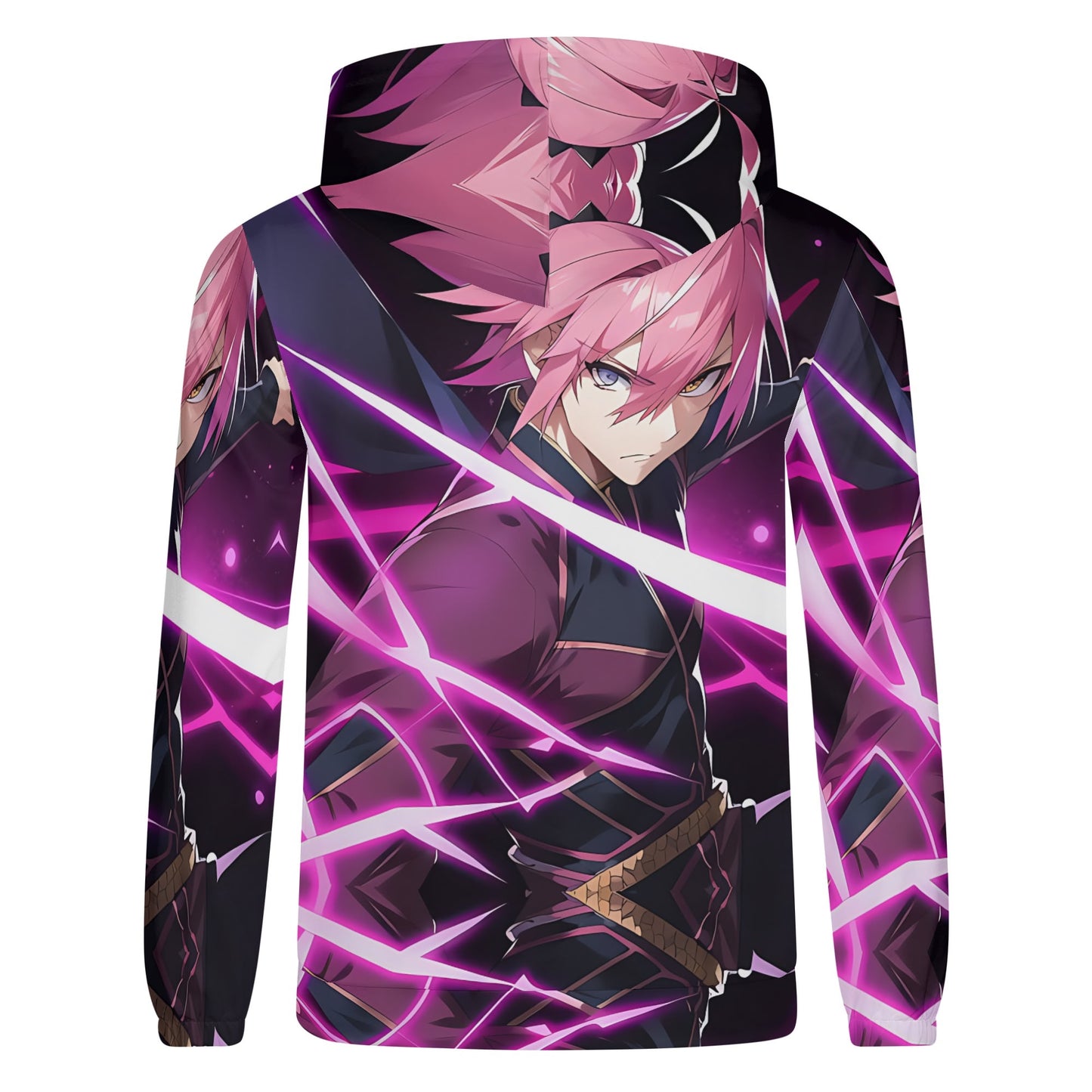 Mens Pink Fury Pullover Hoodie