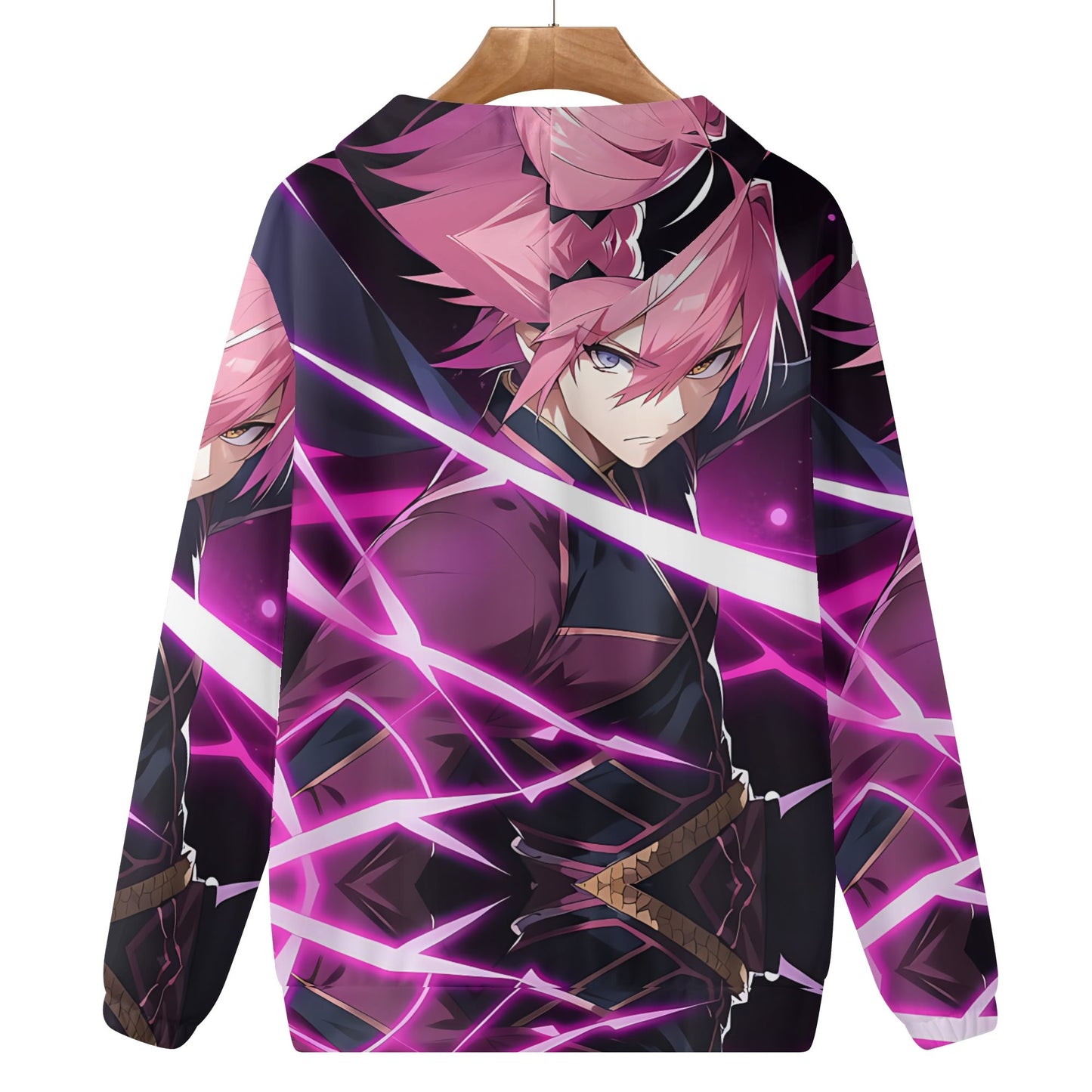 Mens Pink Fury Pullover Hoodie