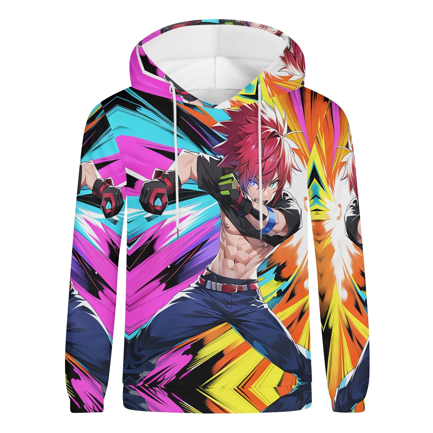 Mens Lightweight All Over Print Hoodie