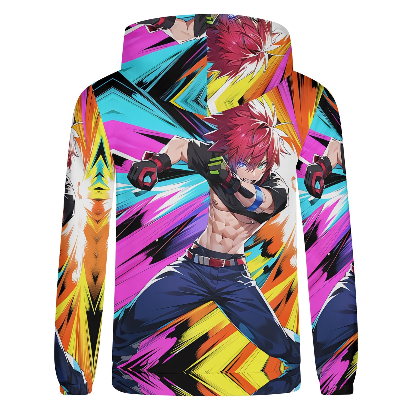 Mens Lightweight All Over Print Hoodie