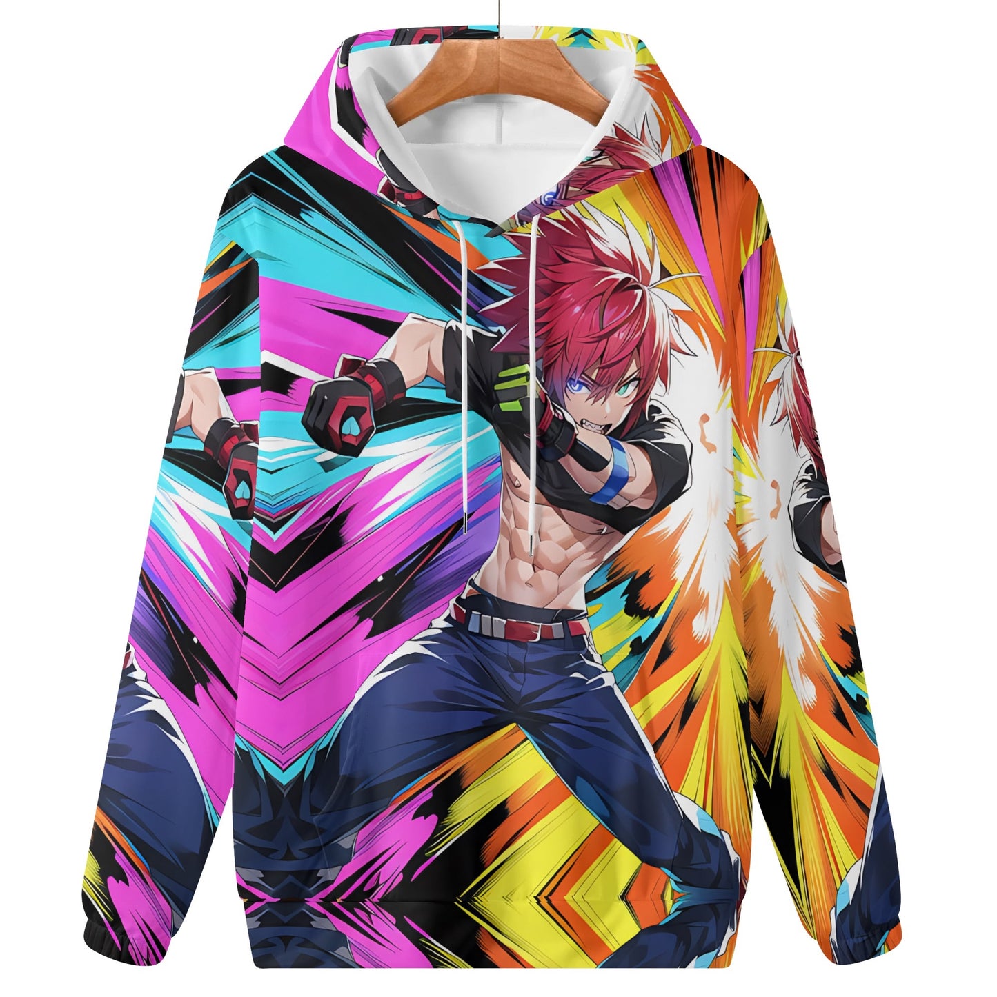 Mens Lightweight All Over Print Hoodie