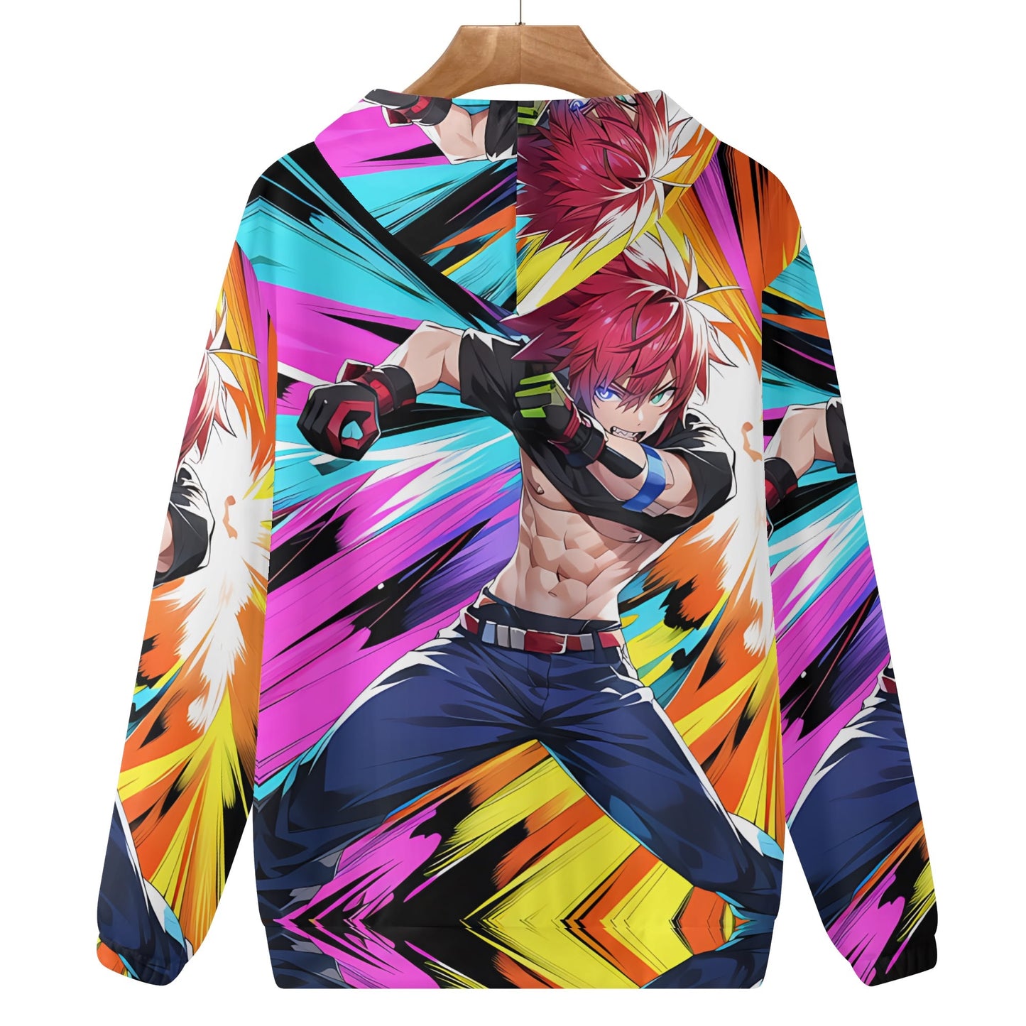 Mens Lightweight All Over Print Hoodie