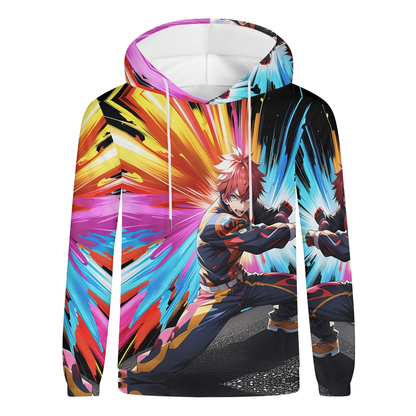 Mens Lightweight All Over Print Hoodie