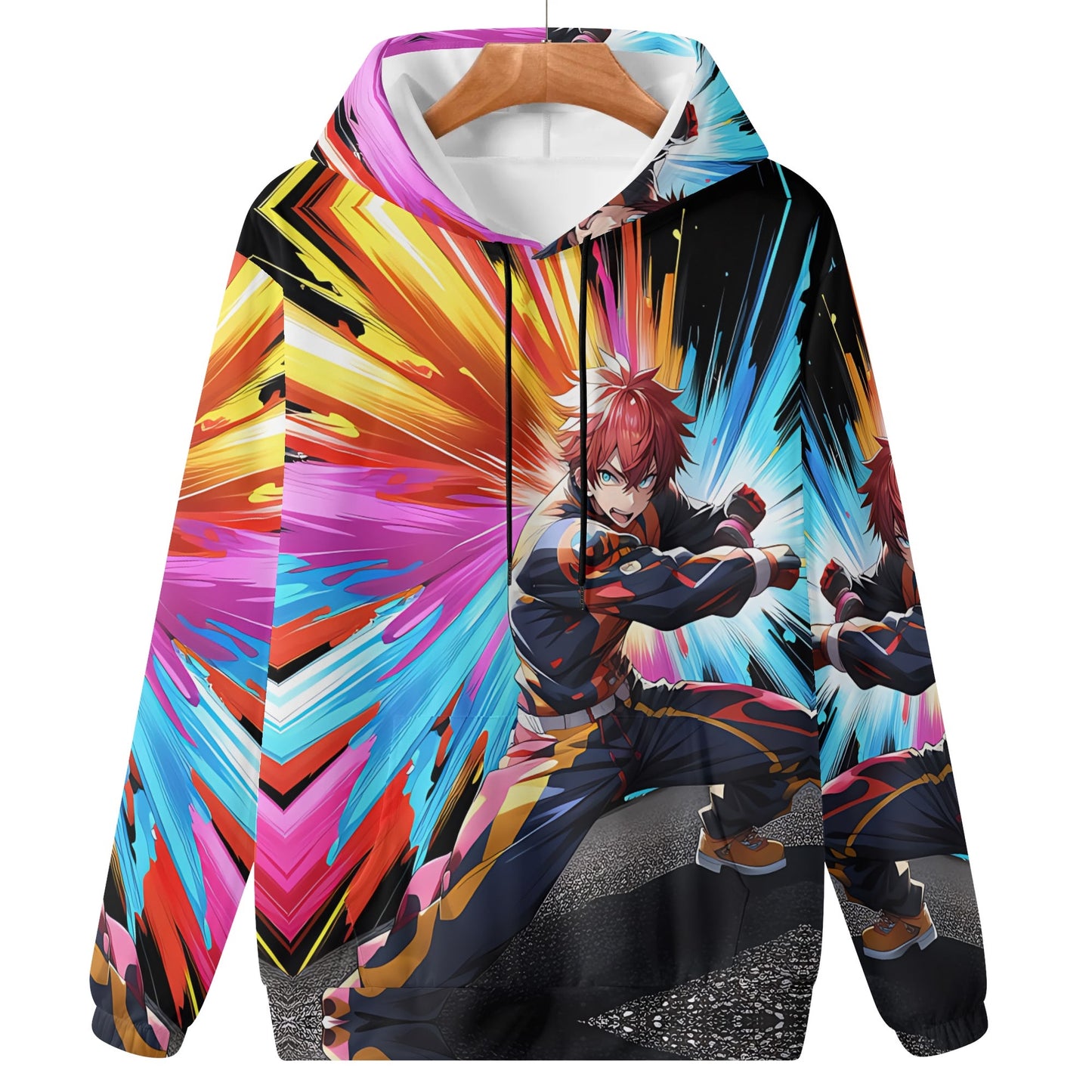 Mens Lightweight All Over Print Hoodie