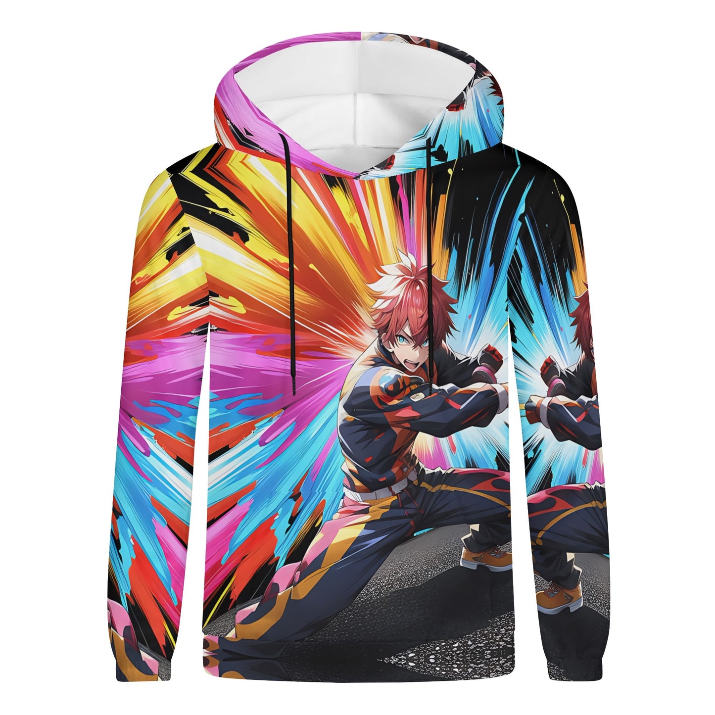 Mens Lightweight All Over Print Hoodie