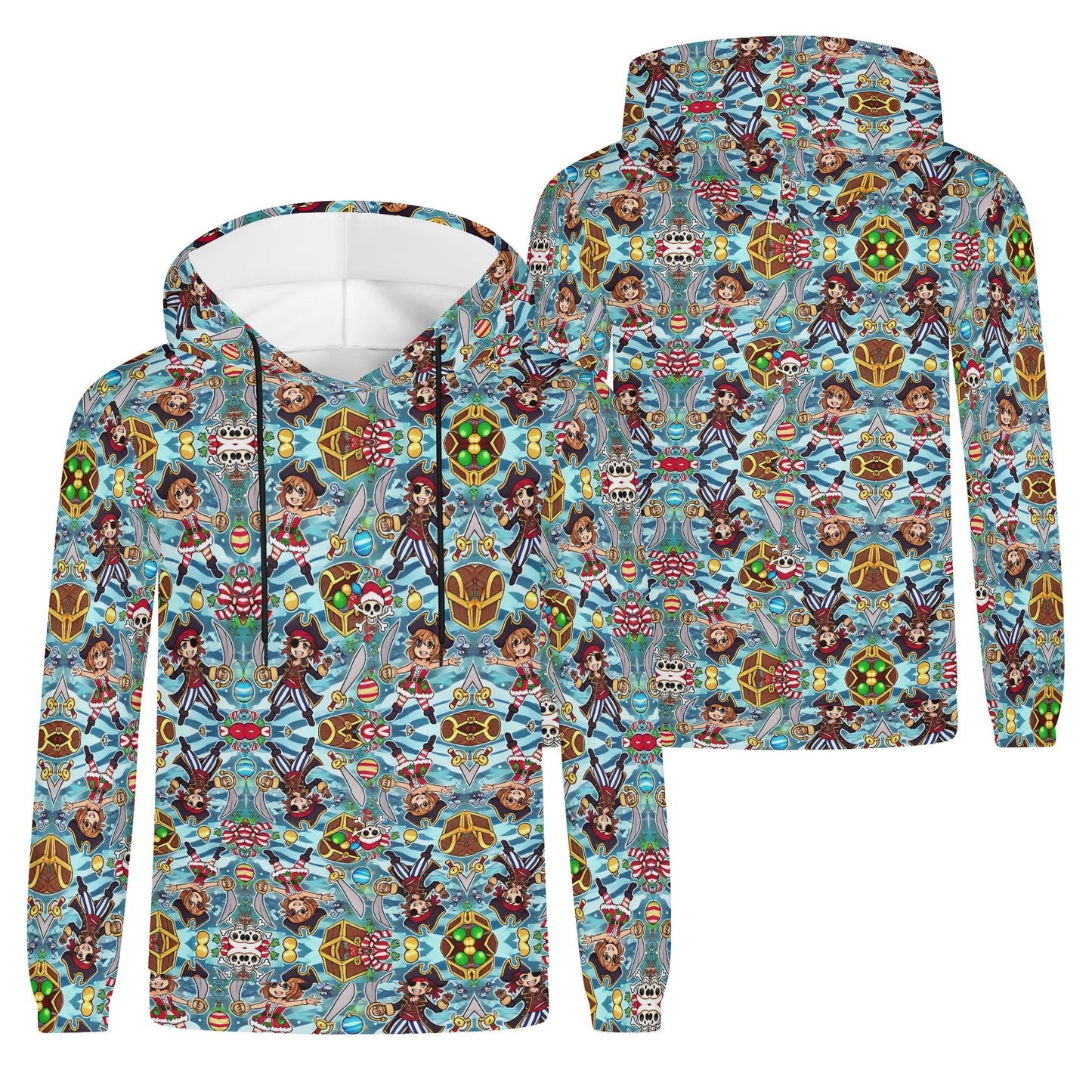 Mens Lightweight All Over Print Hoodie