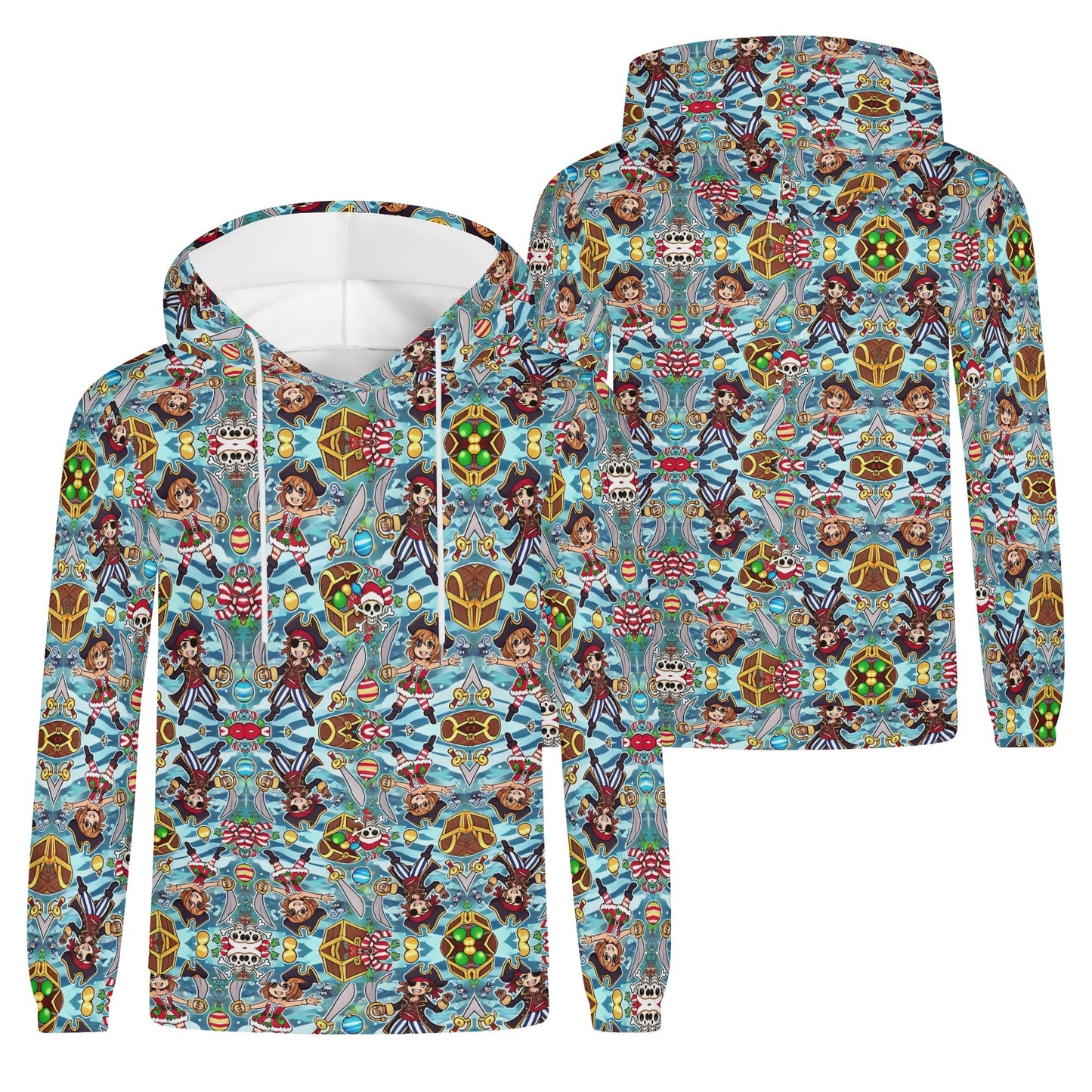 Mens Lightweight All Over Print Hoodie