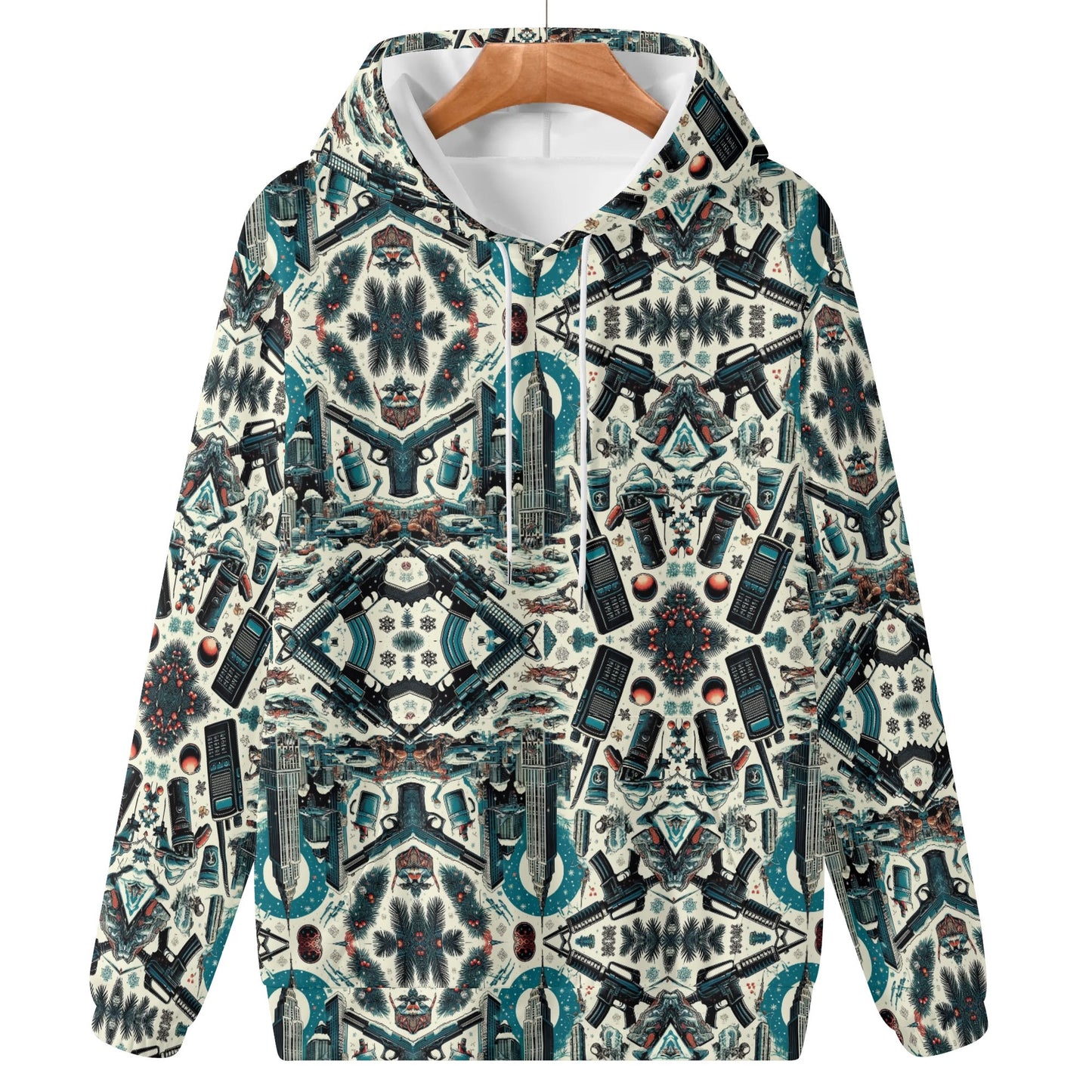 Mens Lightweight All Over Print Hoodie