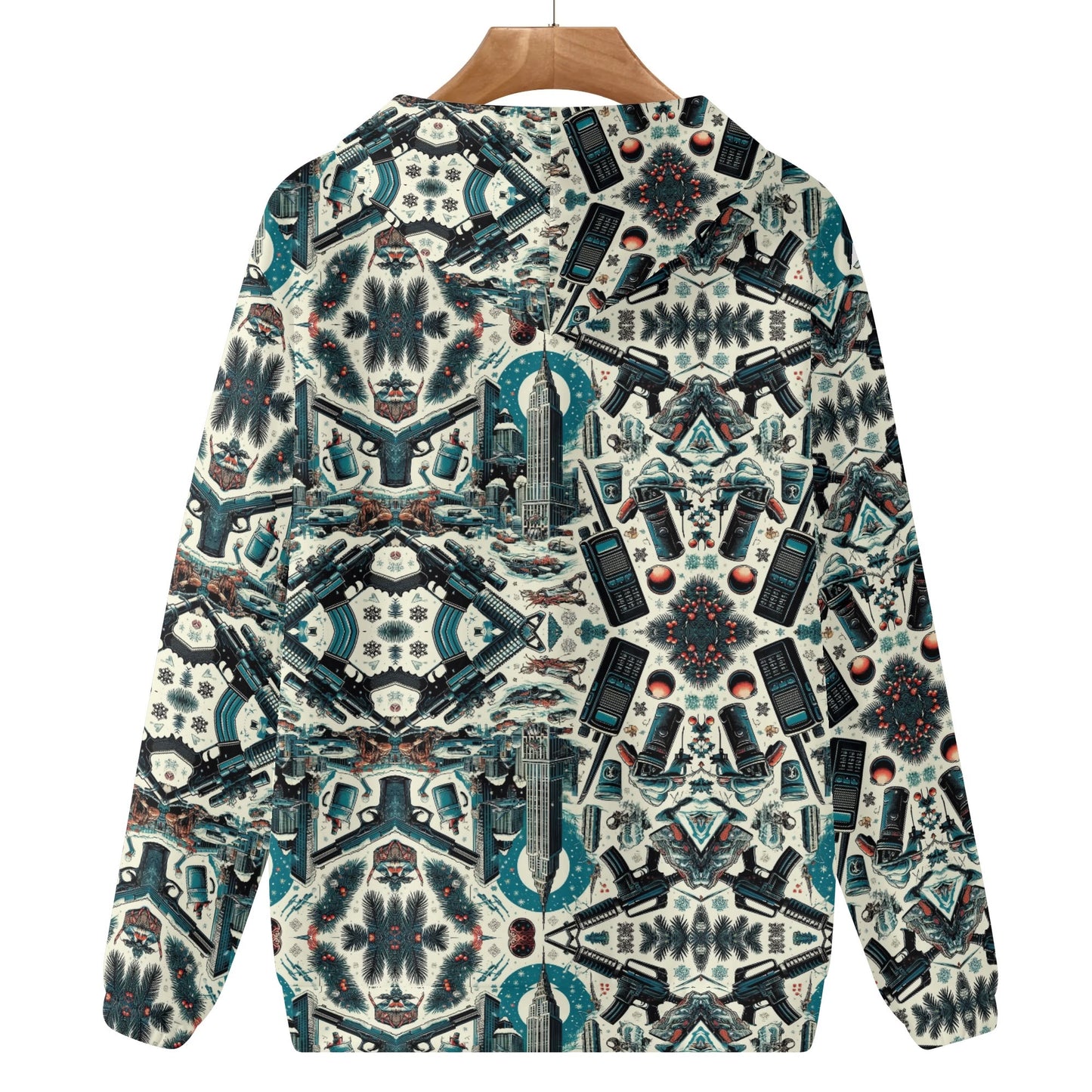 Mens Lightweight All Over Print Hoodie