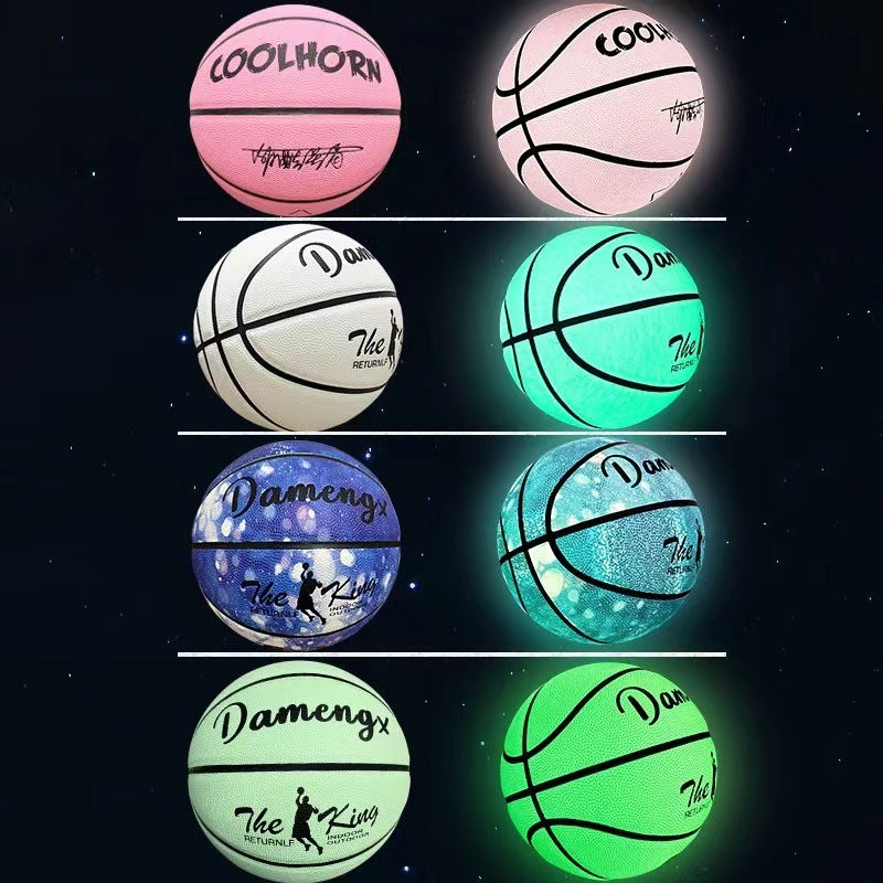 Outdoor Wear-resistant And Non-slip Luminous Basketball PU Soft Leather