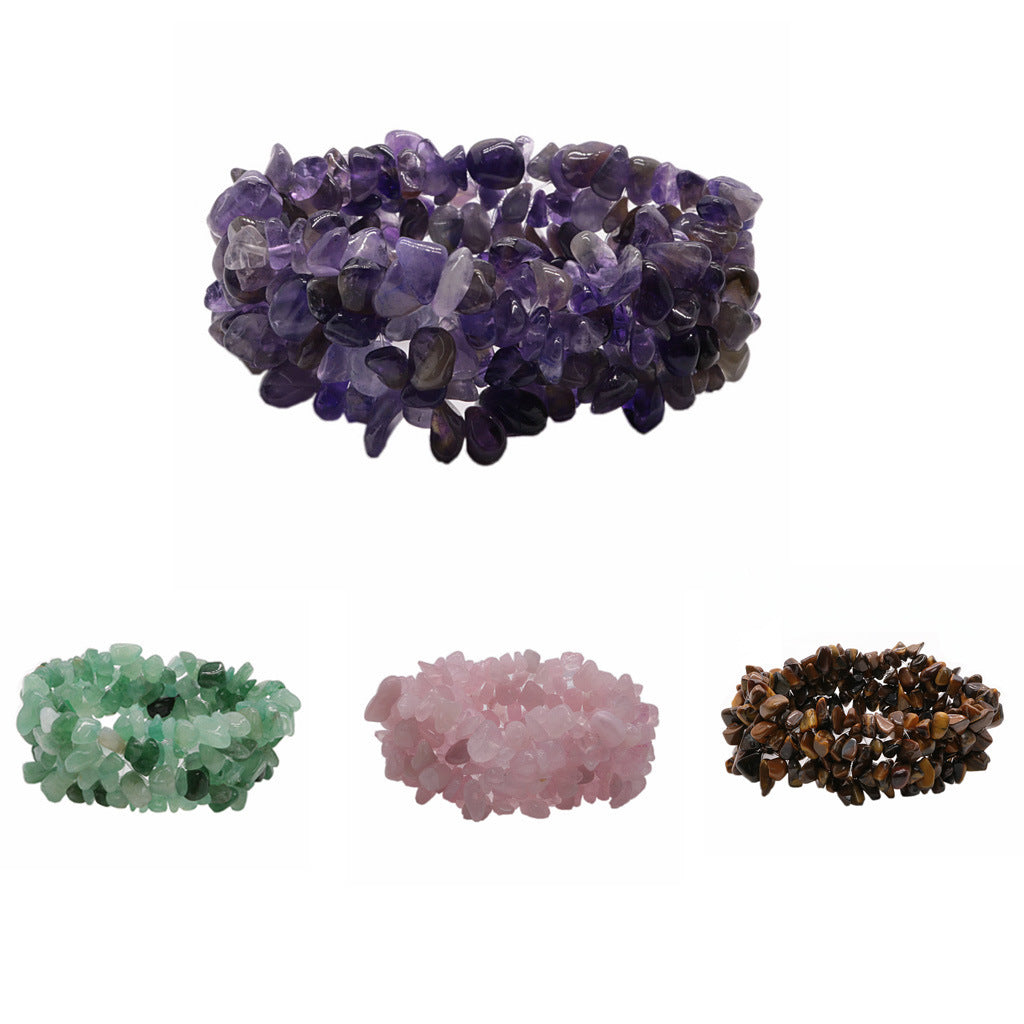 Amethyst Irregular Gravel Multiple Elastic String