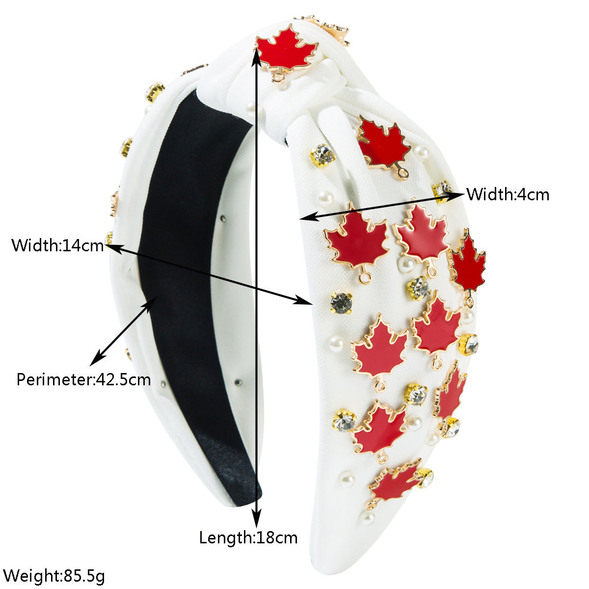 Thanksgiving Fashion Headband Inlaid Rhinestone Alloy Maple Leaf Turkey