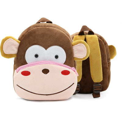 Cute Plush  Cartoon School  Animal Toys Bag