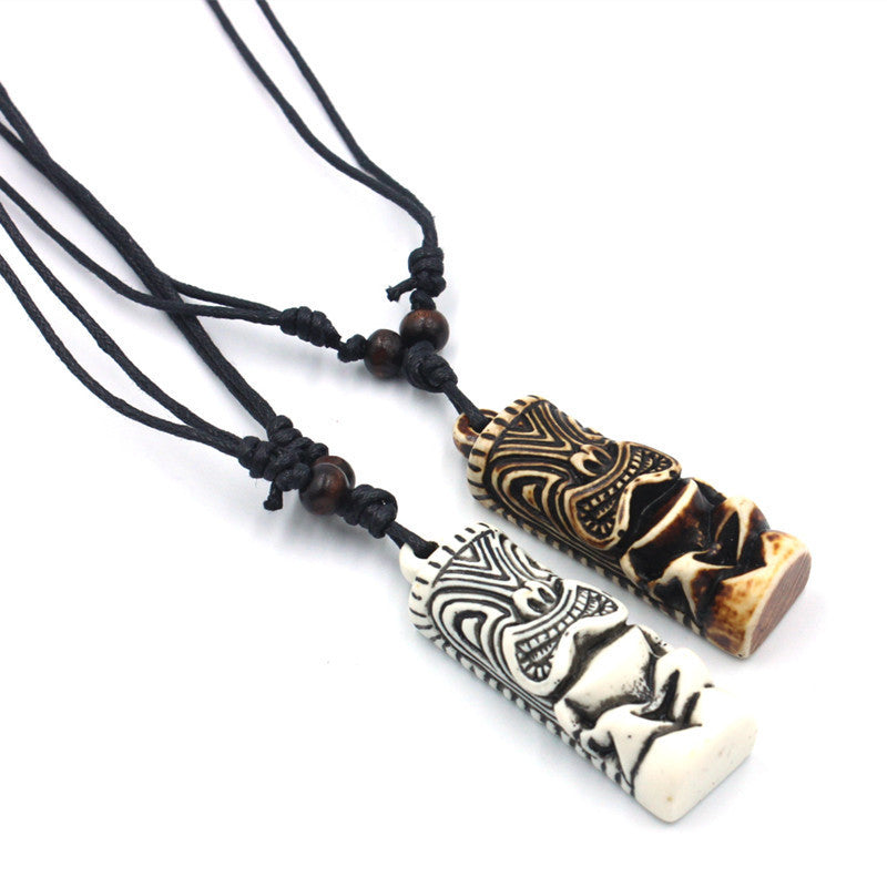 Tiki Statue Pendant Necklace Ornament