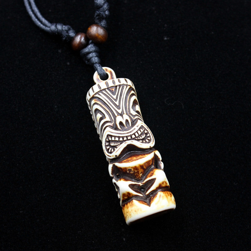 Tiki Statue Pendant Necklace Ornament